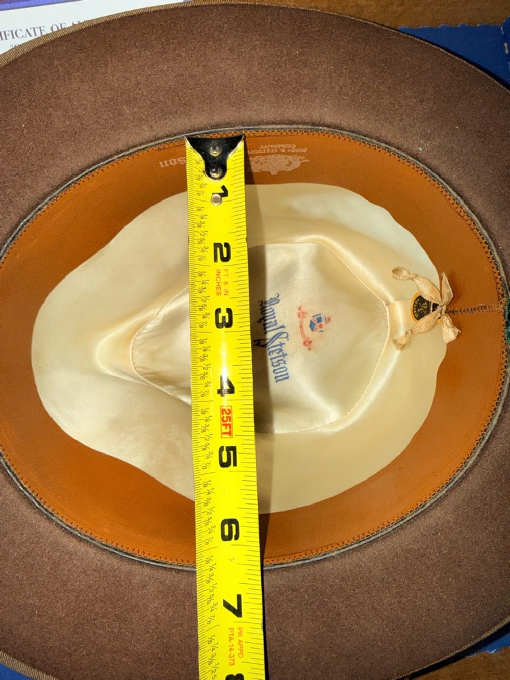 Royal Stetson Whippet Brown Felt Hat - Picture 14 of 17
